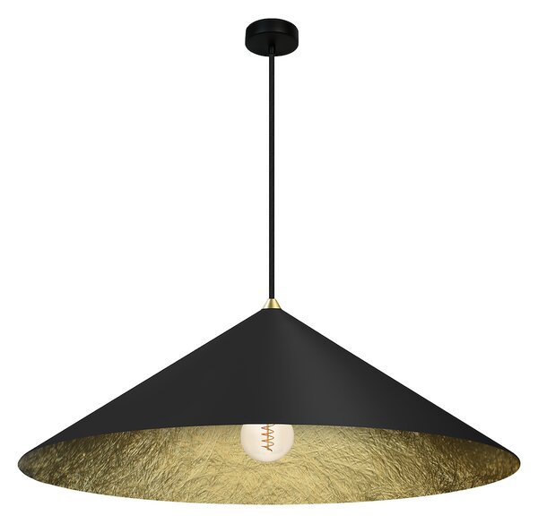 Závesné svietidlo Fuji, 1x čierne/zlaté kompozitné tienidlo, (fi 70cm), b