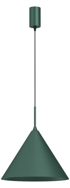 Závesné svietidlo Capital, 1x zelené kovové tienidlo, (fi 32cm), gr