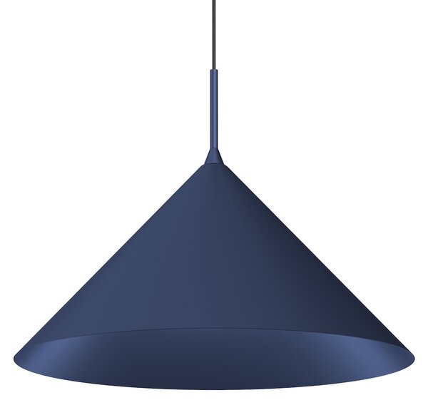 Závesné svietidlo Capital, 1x tmavomodré kovové tienidlo, (fi 46cm), db