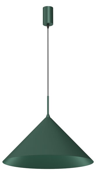 Závesné svietidlo Capital, 1x zelené kovové tienidlo, (fi 46cm), gr
