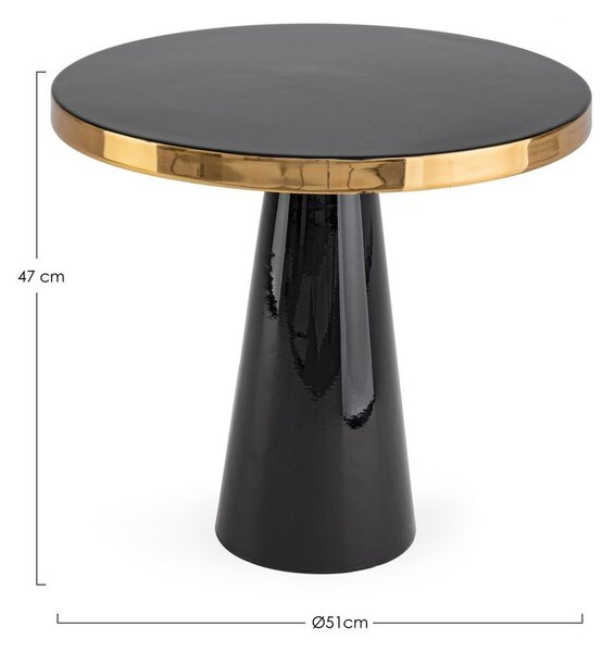 NANDIKA čierny konferenčný stolík D51cm
