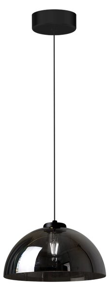 Závesné svietidlo Gamma, 1x grafitové sklenené tienidlo, b