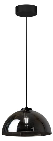 Závesné svietidlo Gamma, 1x grafitové sklenené tienidlo, b