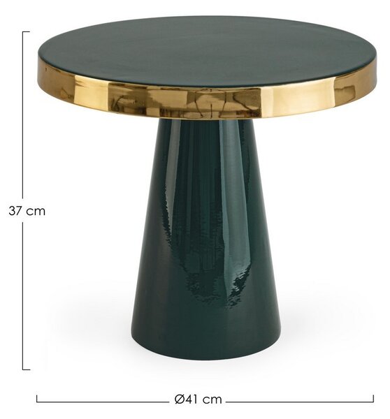 NANDIKA tmavo zelený konferenčný stolík D41cm