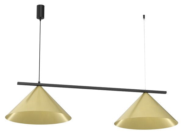 Závesné svietidlo Capital, 2x zlaté kovové tienidlo, (fi 46cm), b
