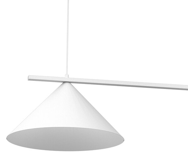 Závesné svietidlo Capital, 2x biele kovové tienidlo, (fi 46cm), w