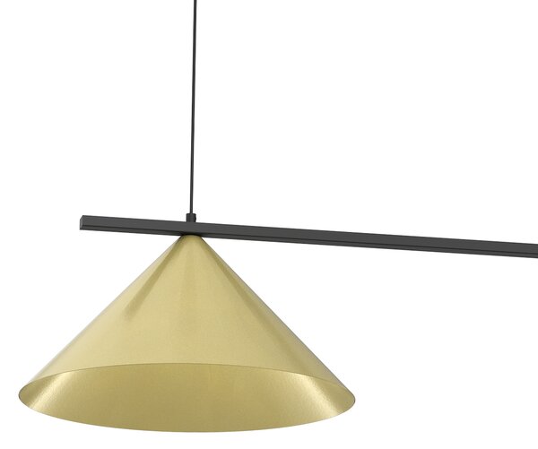 Závesné svietidlo Capital, 2x zlaté kovové tienidlo, (fi 46cm), b