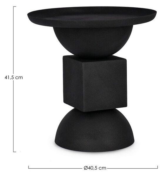 ALKA čierny konferenčný stolík D40.5cm