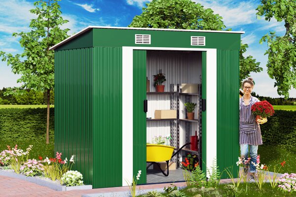 Záhradný domček Z1 196x122x180 cm - zelený