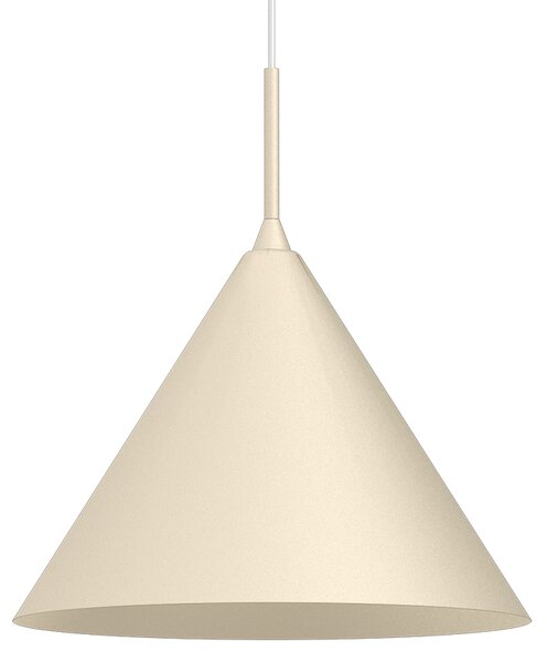 Závesné svietidlo Visby, 1x krémové kovové tienidlo, (fi 32cm), cr