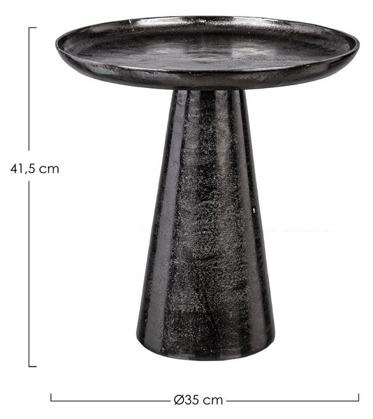 KULVIR čierny konferenčný stolík D35cm