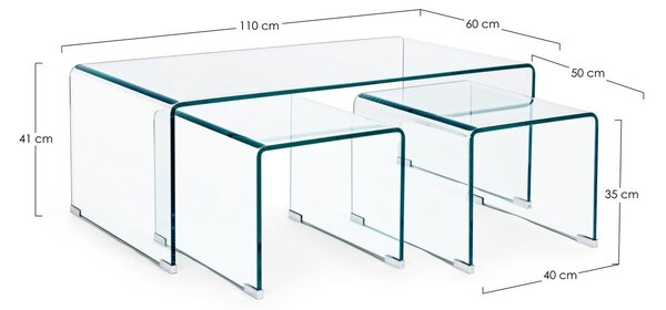 3SET IRIDE RECT konferenčný stolík