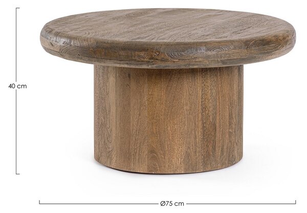 LOPEZ hnedý konferenčný stolík D60cm