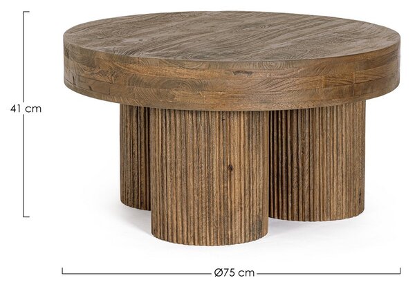 DACCA hnedý konferenčný stolík D75cm