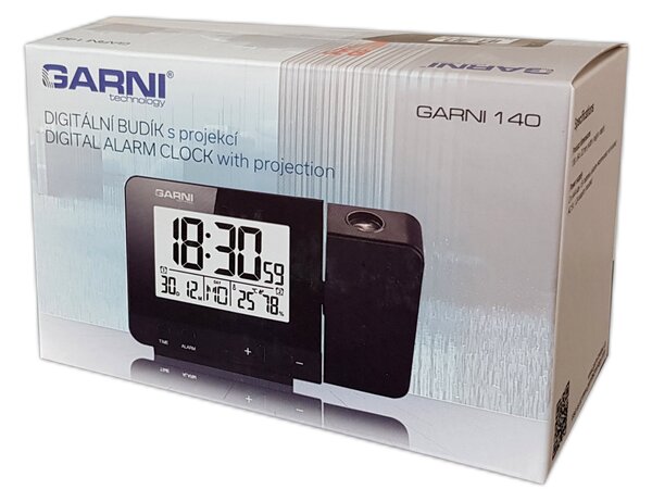 GARNI technology Digitálny budík s projekciou času a vnútornej teploty GARNI 140