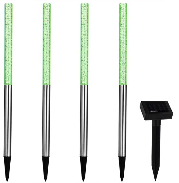 Sada 4 LED solárnych lámp - farebné
