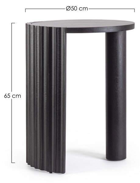 ORISSA čierny konferenčný stolík D50cm