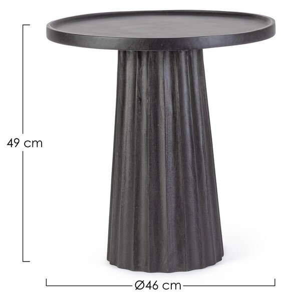 ORISSA čierny konferenčný stolík D46cm