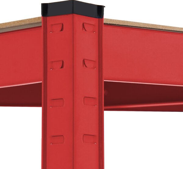 Regál 180x90x40 cm - červený
