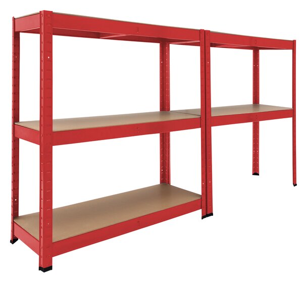Regál 180x90x40 cm - červený