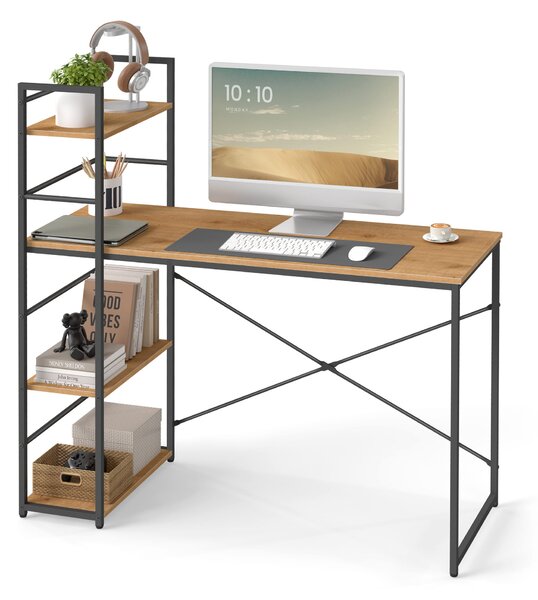 Dekorstudio Počítačový stolík MAX 4.0 - Dub prírodný/čierne nohy