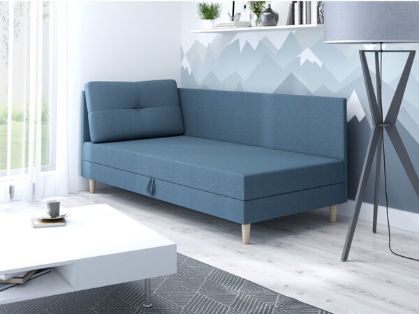 Čalúnená jednolôžková posteľ 120x195 MENDY PLUS 1 - modro šedá