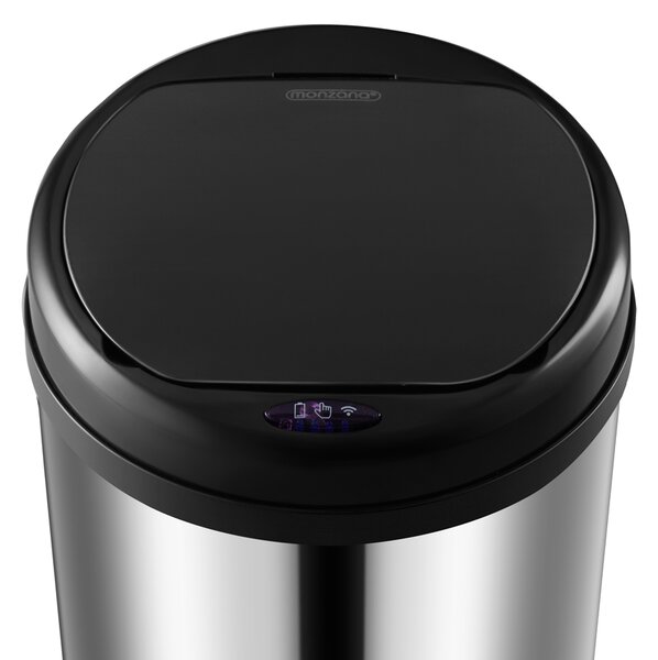 Bezdotykový odpadkový kôš s USB 40 L - strieborný