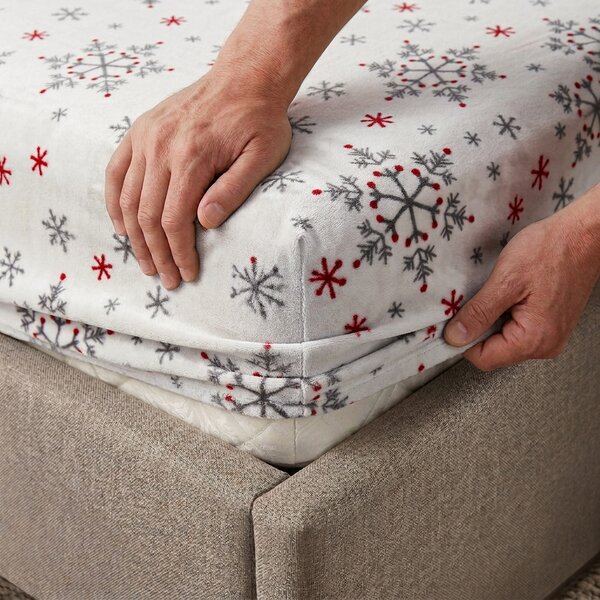 4Home prestieradlo mikroflanel Snowflakes, 90 x 200 cm