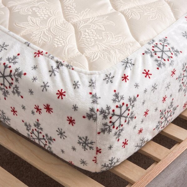 4Home prestieradlo mikroflanel Snowflakes, 90 x 200 cm
