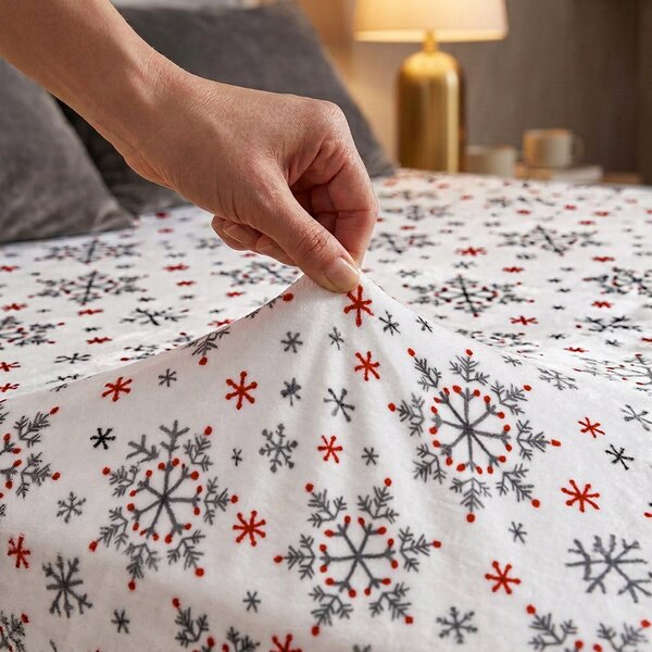 4Home prestieradlo mikroflanel Snowflakes, 90 x 200 cm