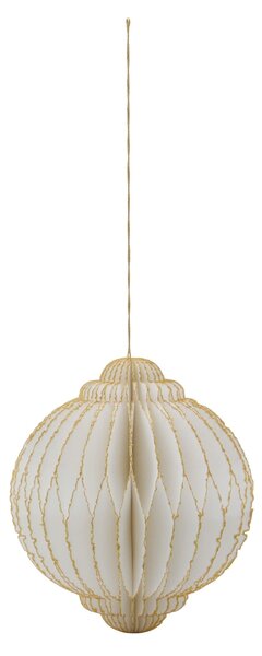Papierové vianočné ozdoby Alsta Off-white Ø 10 cm – set 4 ks