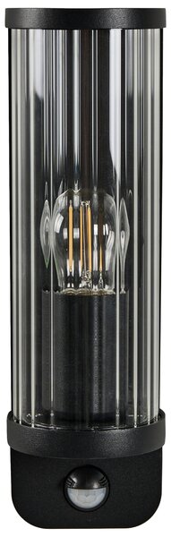 Vonkajšie nástenné svietidlo čierna hliník so senzorom pohybu záhradné lampy moderný štýl exteriér