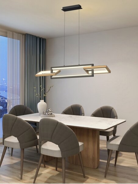 Wofi 7022-306- LED Stmievateľný luster na lanku MATERA LED/30W/230V čierna/hnedá