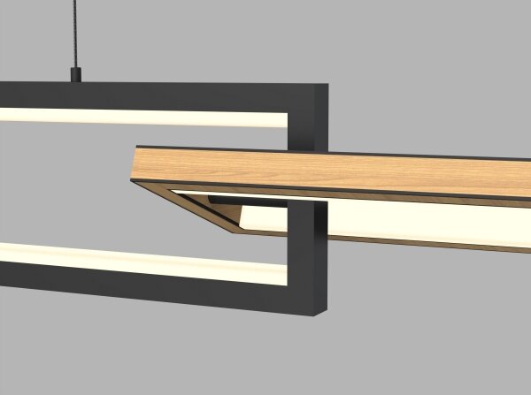 Wofi 7022-306- LED Stmievateľný luster na lanku MATERA LED/30W/230V čierna/hnedá