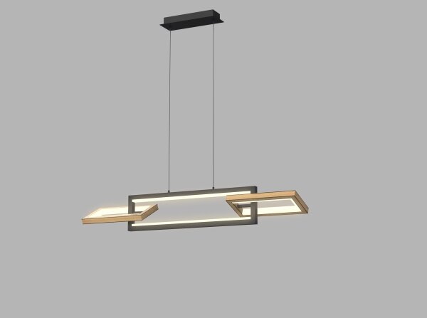 Wofi 7022-306- LED Stmievateľný luster na lanku MATERA LED/30W/230V čierna/hnedá