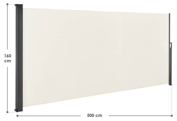 Bočná markíza Dubaj 500 x 180cm - béžová