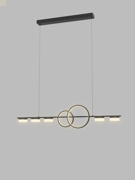 Wofi 7030-702 - LED Stmievateľný luster na lanku MESSINA LED/57W/230V čierna