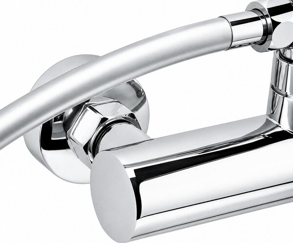 Erga Dubaj, sprchový set s batériou a hlavovou sprchou 23 cm, chrómová, ERG-YKA-BP.DUBAJ23-CHR
