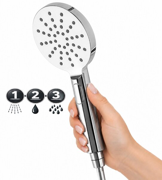 Erga Dubaj, sprchový set s termostatickou batériou a hlavovou sprchou 30 cm, chrómová, ERG-YKA-BP.DUBAJ-THERM-30-CHR