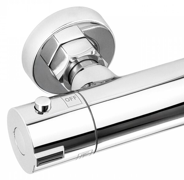 Erga Dubaj, sprchový set s termostatickou batériou a hlavovou sprchou 30 cm, chrómová, ERG-YKA-BP.DUBAJ-THERM-30-CHR