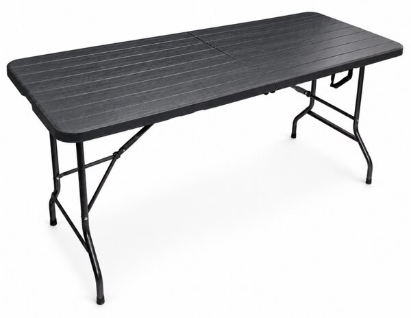 JAKS Skladací pivný set 180 cm čierny