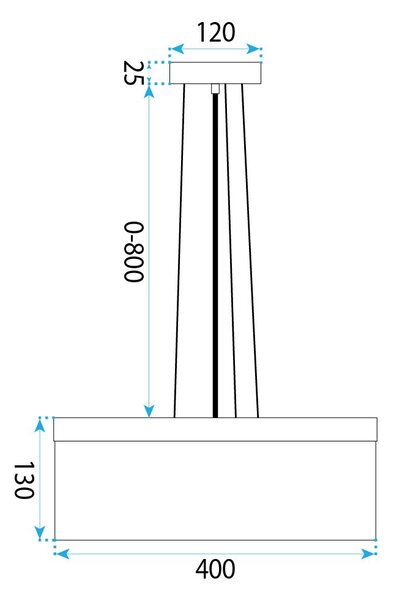 Toolight Toolight, APP1901-3CP, závesné svietidlo s ratanovým tienidlom, Ø 40 cm, 3×E27, čierna-hnedá, OSW-63000