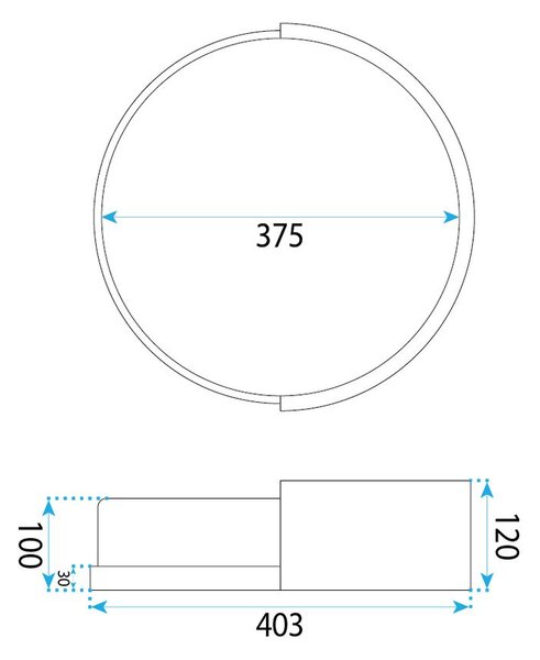 Toolight Toolight, APP1931-C, LED stropné svietidlo, Ø 41,5 cm, dekor dreva, OSW-63004