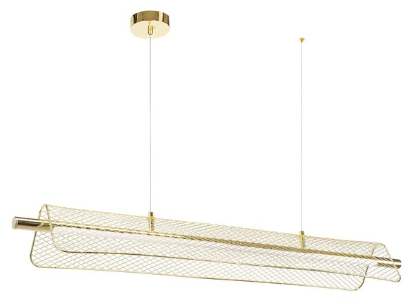 Toolight Toolight, APP1943-CP, lineárne závesné LED svietidlo, 100 cm, 20W, 4000 K, zlatá lesklá, OSW-63005