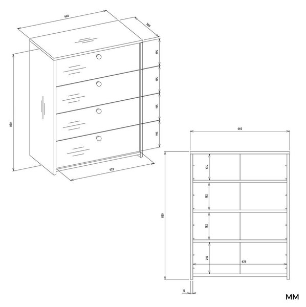 TP Living Botník Loka 66 cm kašmír