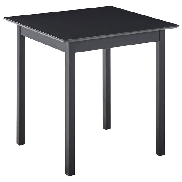 Jedálenský stôl čierny borovicové drevo 75 x 75 cm minimalistický škandinávsky štýl kuchyňa jedáleň