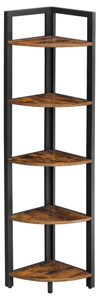 ROHOVÝ REGÁL, hnedá, čierna, uhlíková oceľ, 30/150/30 cm Boxxx - Online Only drobný nábytok, Online Only