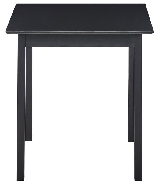 Jedálenský stôl čierny borovicové drevo 75 x 75 cm minimalistický škandinávsky štýl kuchyňa jedáleň
