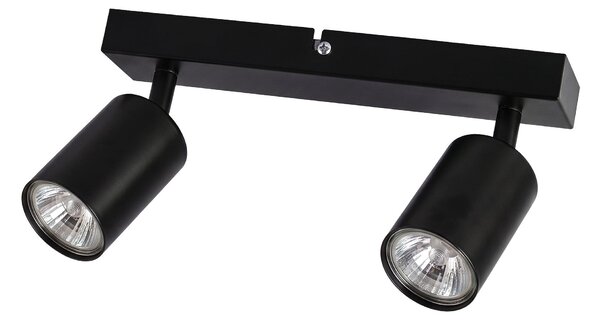 Toolight Toolight, JNH029-2C, stropné bodové svietidlo, 2× GU10, 26 cm, čierna, OSW-56216