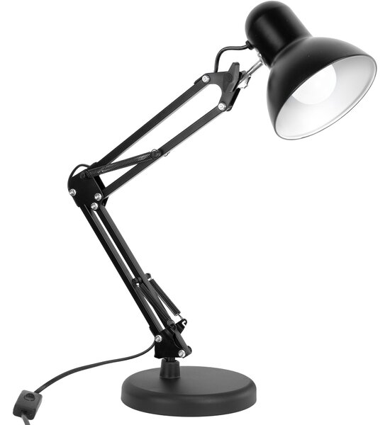 Toolight Toolight, JNH043-1TD, stolná lampa 2v1 s podstavcom a svorkou, 1× E27, čierna, OSW-56234